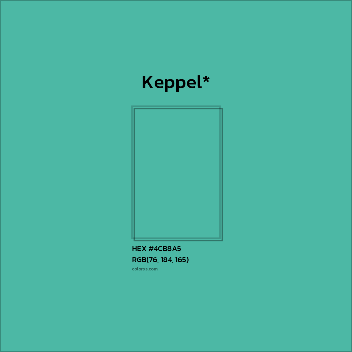 HEX #4CB8A5 Color Name, Color Code, Palettes, Similar Paints, Images