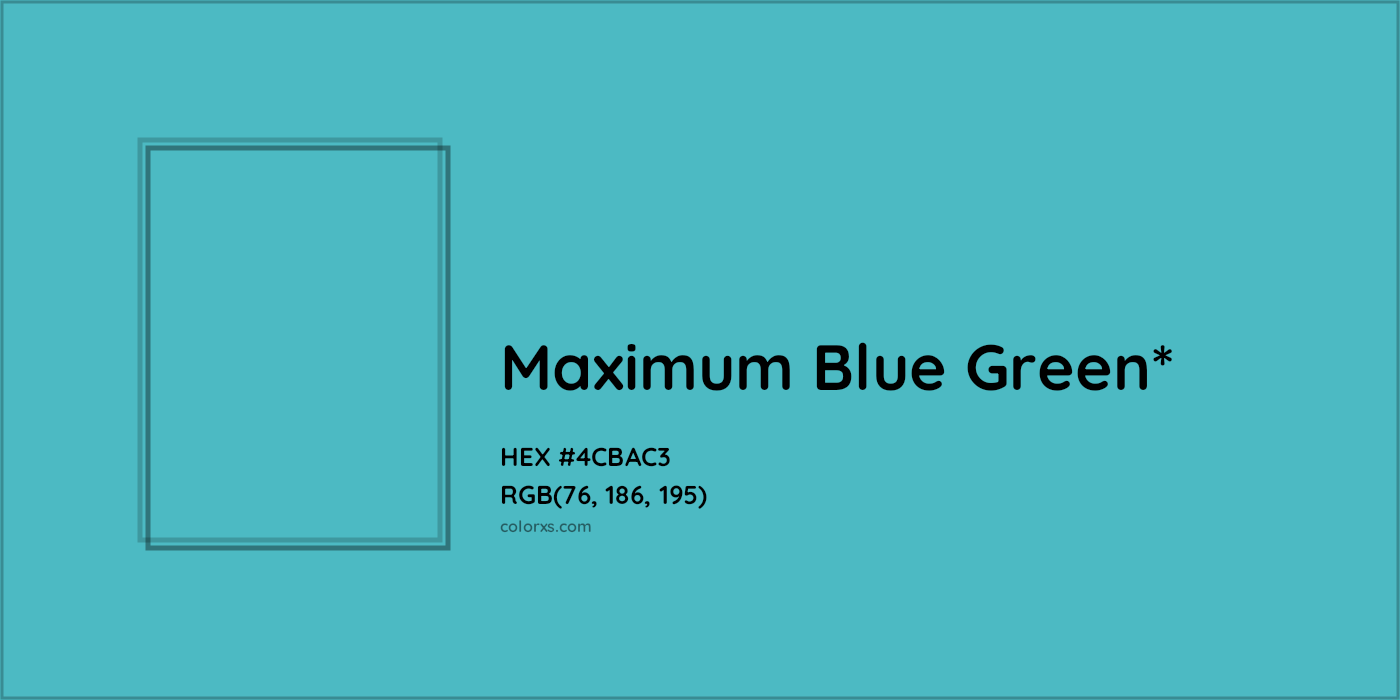 HEX #4CBAC3 Color Name, Color Code, Palettes, Similar Paints, Images