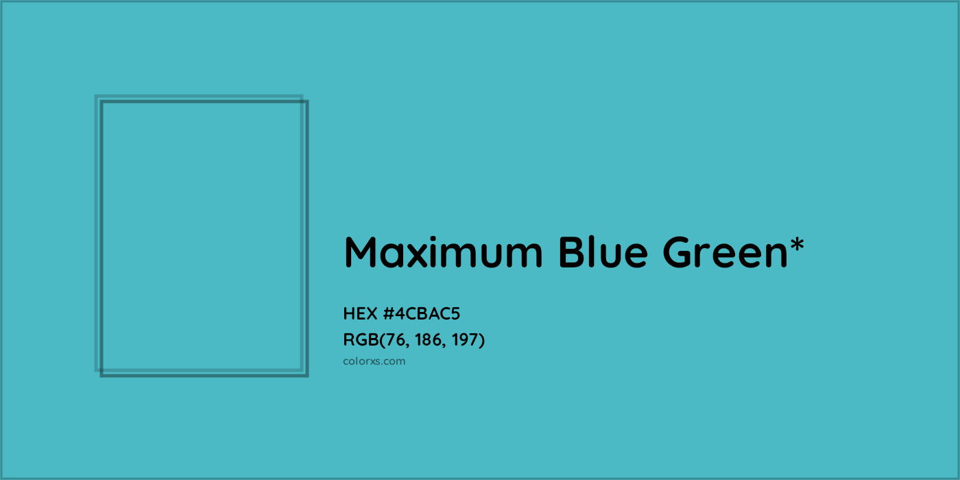 HEX #4CBAC5 Color Name, Color Code, Palettes, Similar Paints, Images