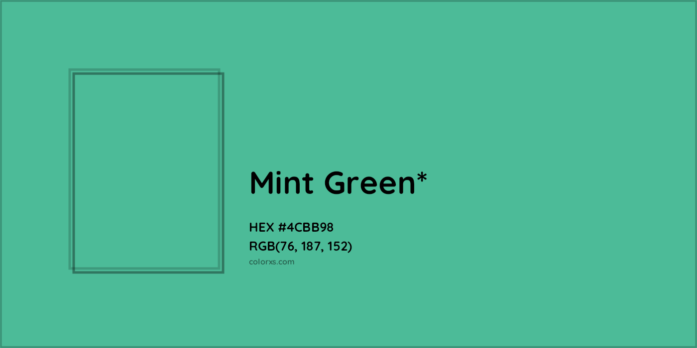 HEX #4CBB98 Color Name, Color Code, Palettes, Similar Paints, Images