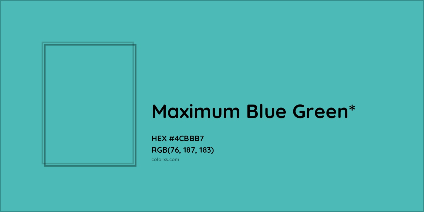 HEX #4CBBB7 Color Name, Color Code, Palettes, Similar Paints, Images
