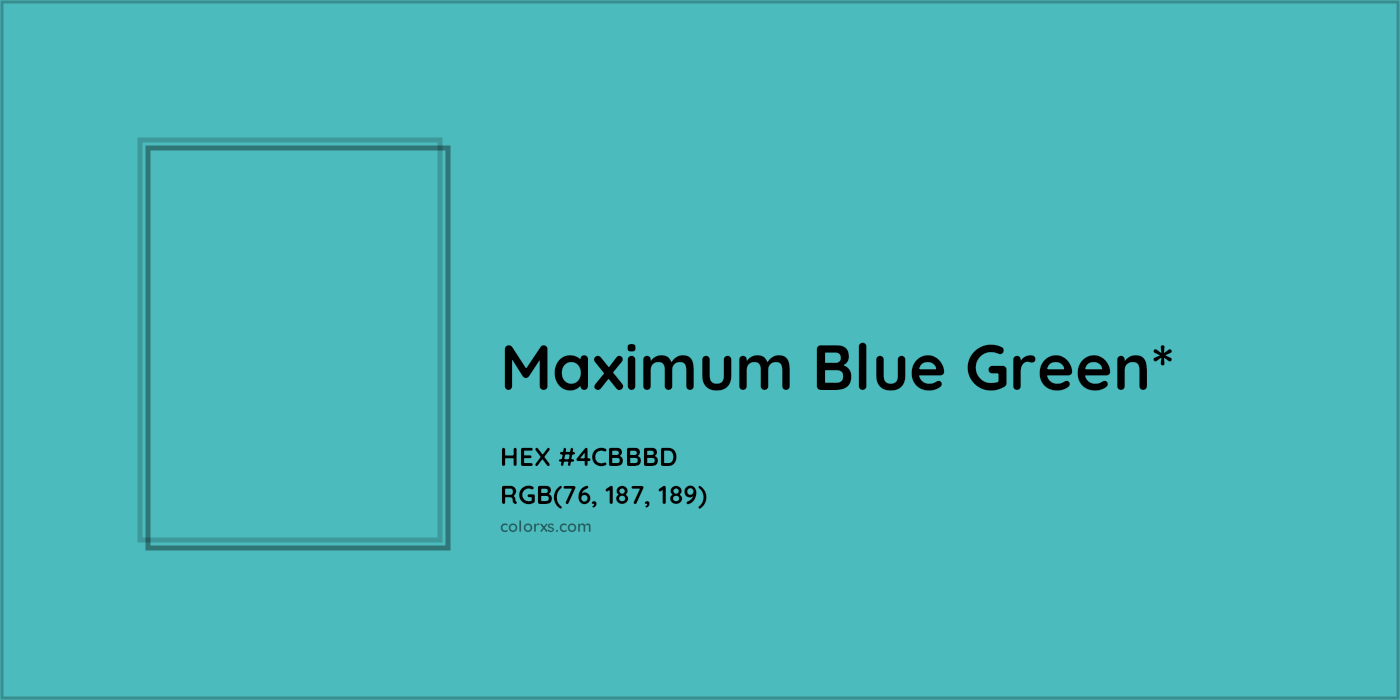 HEX #4CBBBD Color Name, Color Code, Palettes, Similar Paints, Images
