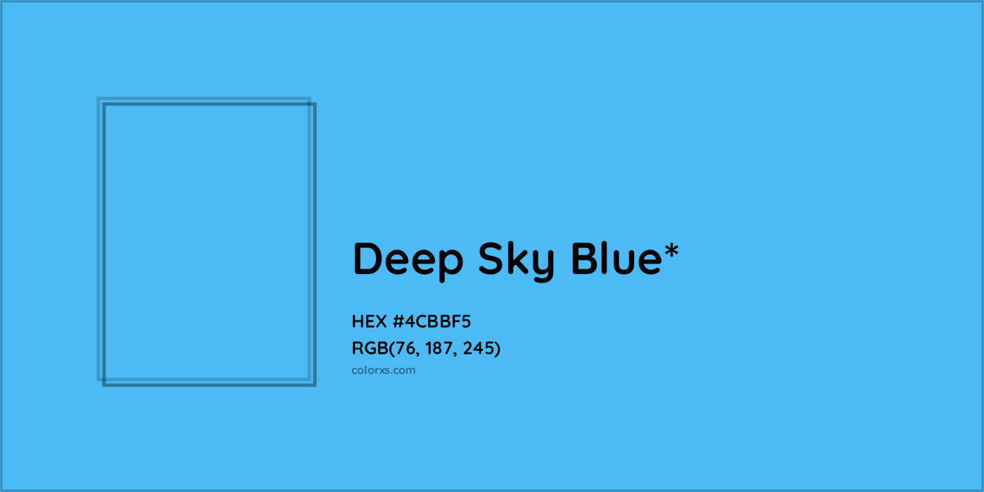 HEX #4CBBF5 Color Name, Color Code, Palettes, Similar Paints, Images