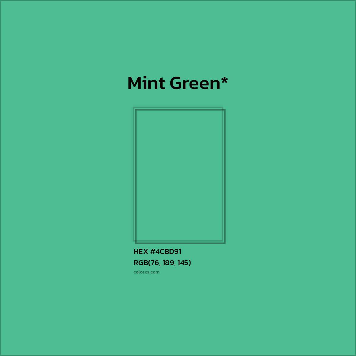 HEX #4CBD91 Color Name, Color Code, Palettes, Similar Paints, Images