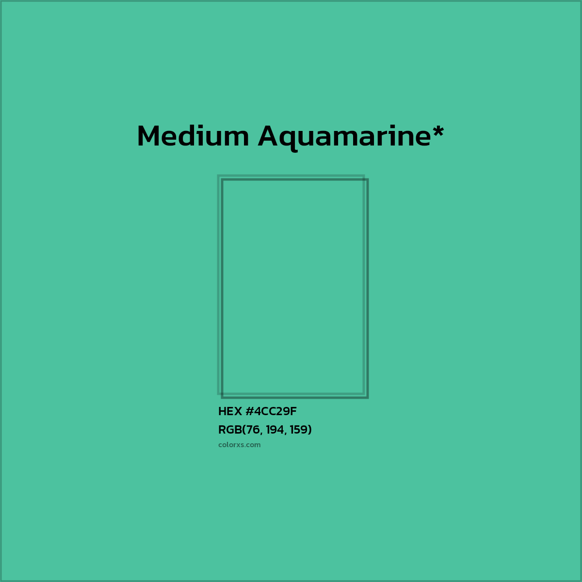 HEX #4CC29F Color Name, Color Code, Palettes, Similar Paints, Images