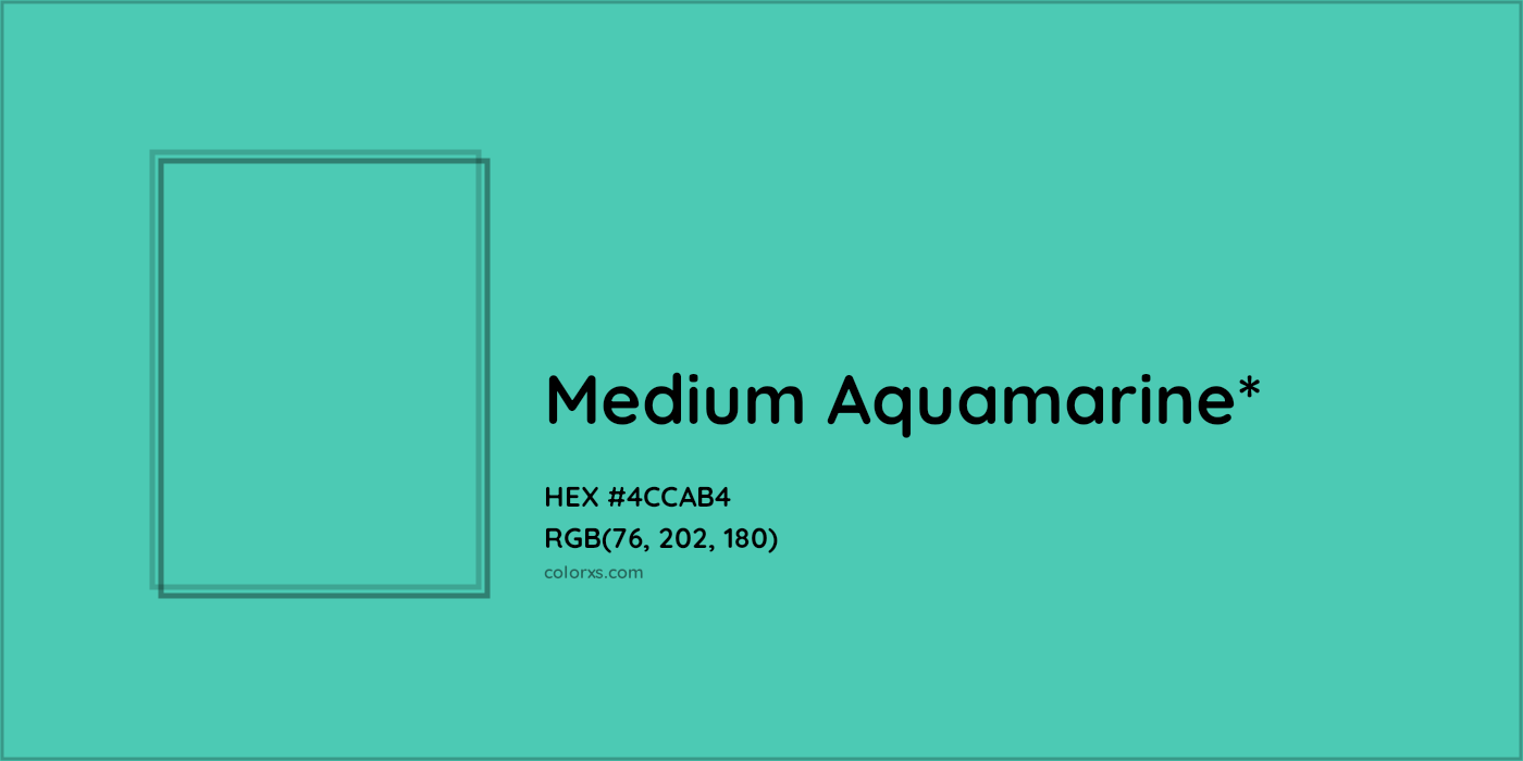 HEX #4CCAB4 Color Name, Color Code, Palettes, Similar Paints, Images