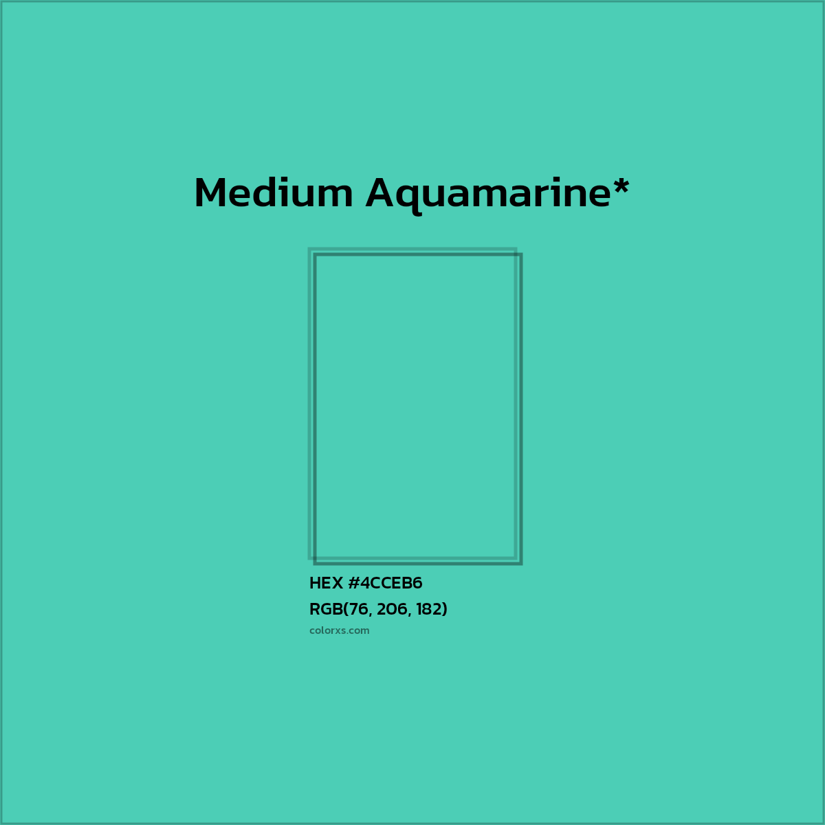 HEX #4CCEB6 Color Name, Color Code, Palettes, Similar Paints, Images
