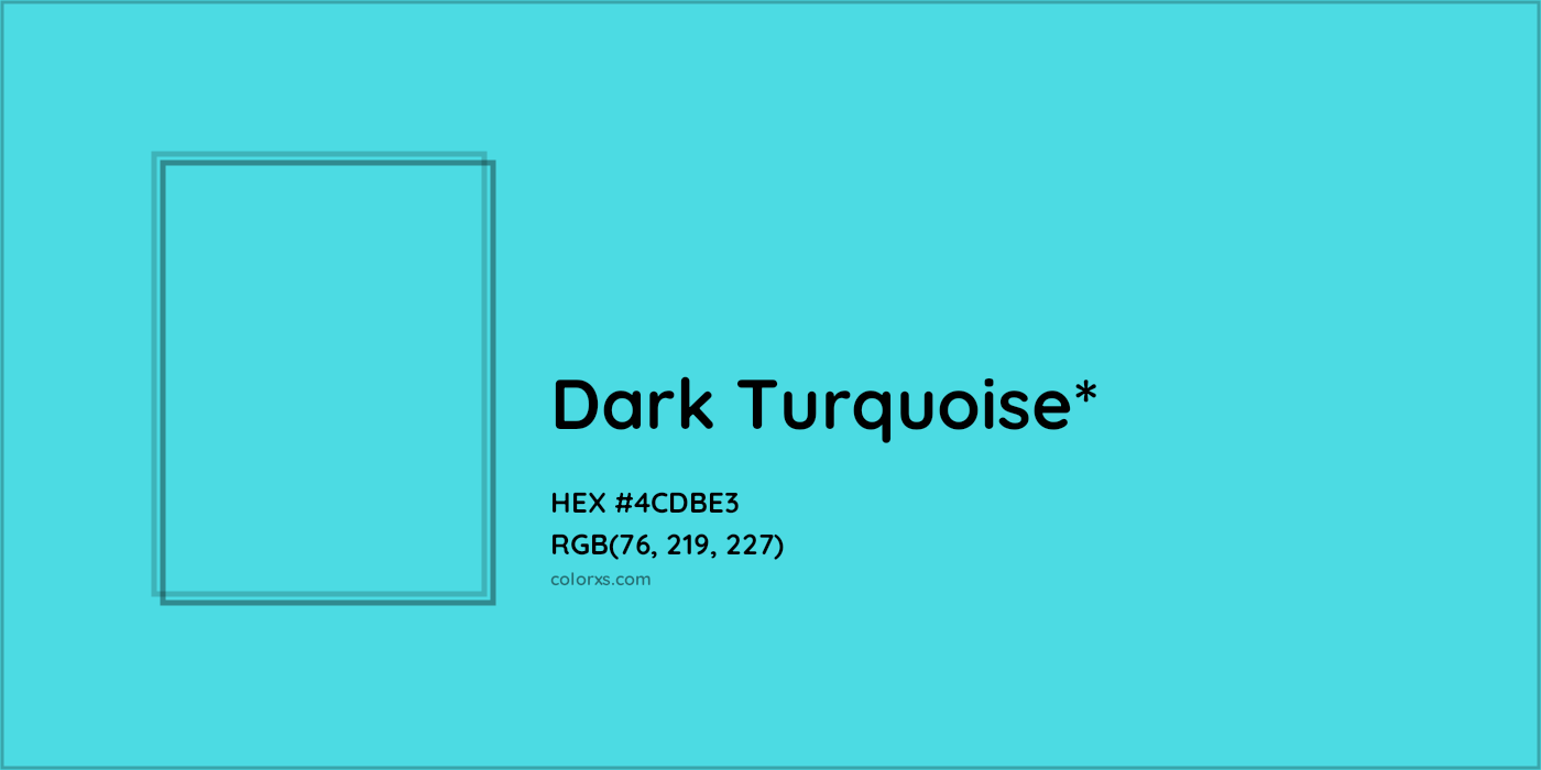 HEX #4CDBE3 Color Name, Color Code, Palettes, Similar Paints, Images