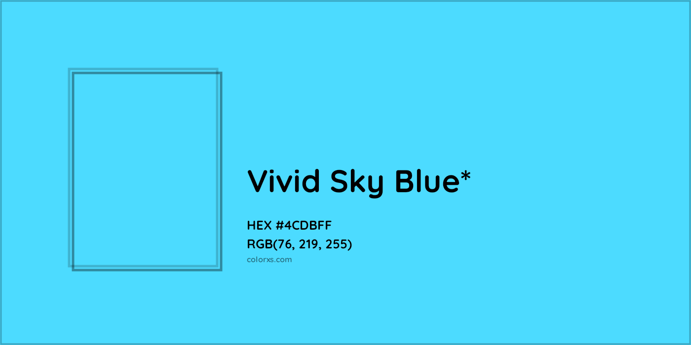 HEX #4CDBFF Color Name, Color Code, Palettes, Similar Paints, Images