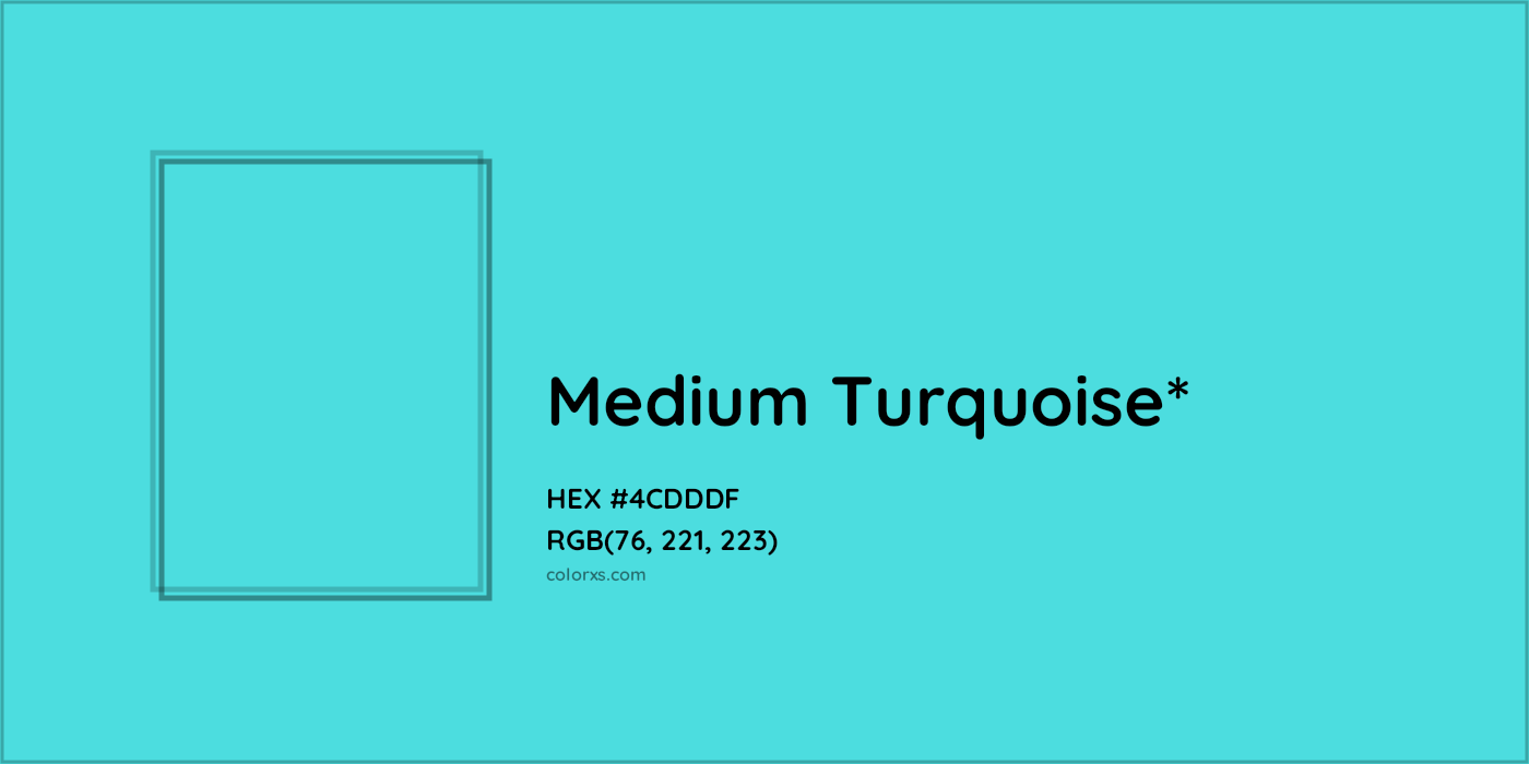 HEX #4CDDDF Color Name, Color Code, Palettes, Similar Paints, Images