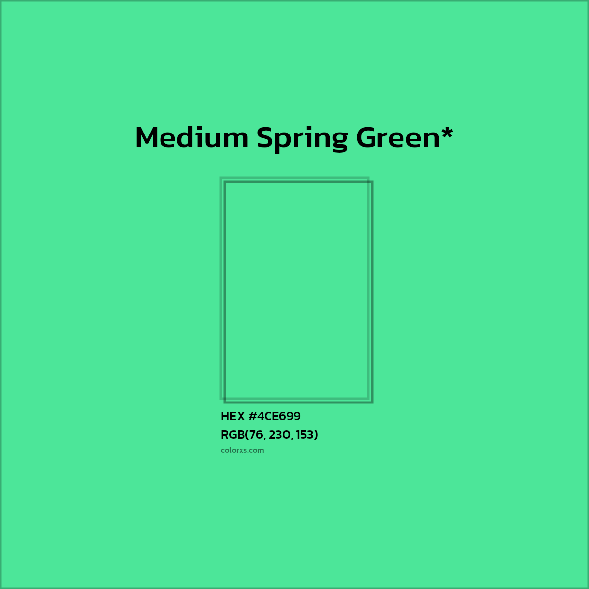 HEX #4CE699 Color Name, Color Code, Palettes, Similar Paints, Images