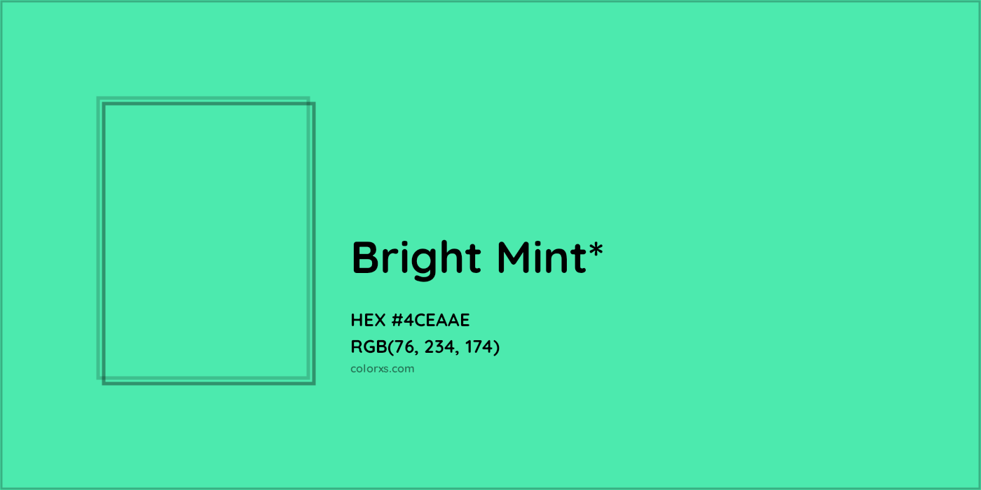 HEX #4CEAAE Color Name, Color Code, Palettes, Similar Paints, Images