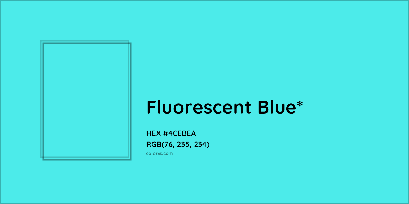 HEX #4CEBEA Color Name, Color Code, Palettes, Similar Paints, Images