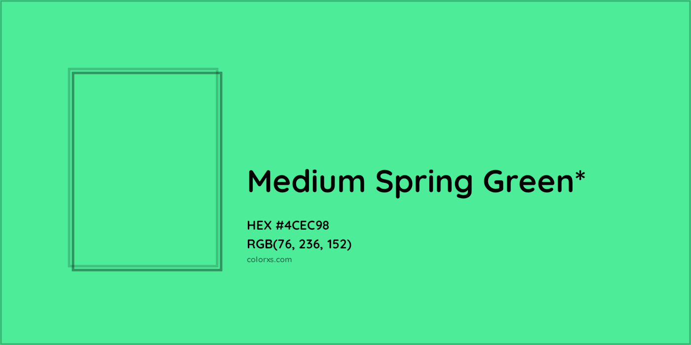 HEX #4CEC98 Color Name, Color Code, Palettes, Similar Paints, Images