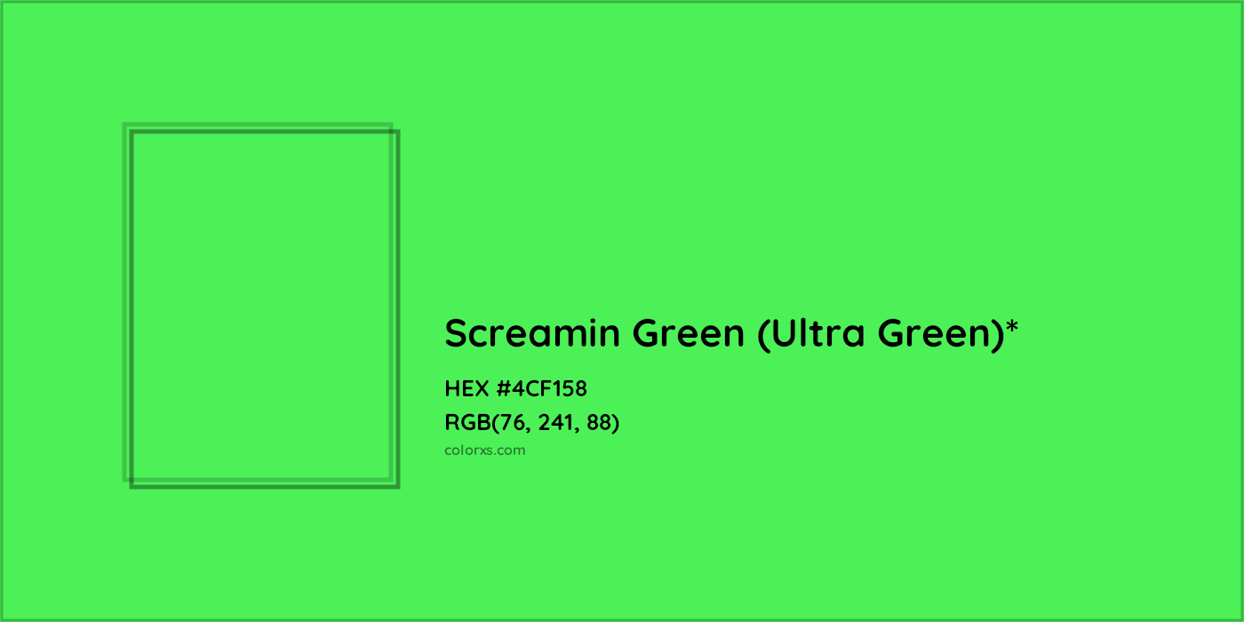 HEX #4CF158 Color Name, Color Code, Palettes, Similar Paints, Images