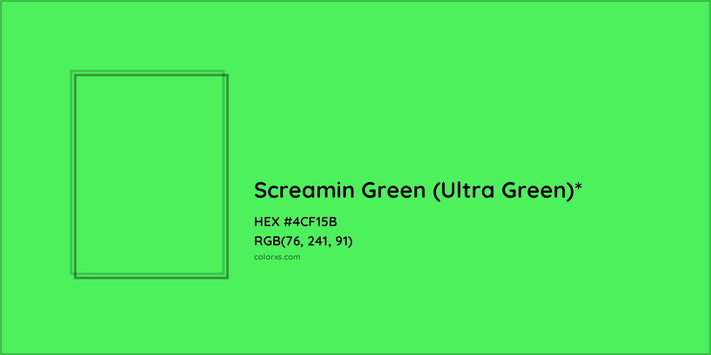 HEX #4CF15B Color Name, Color Code, Palettes, Similar Paints, Images