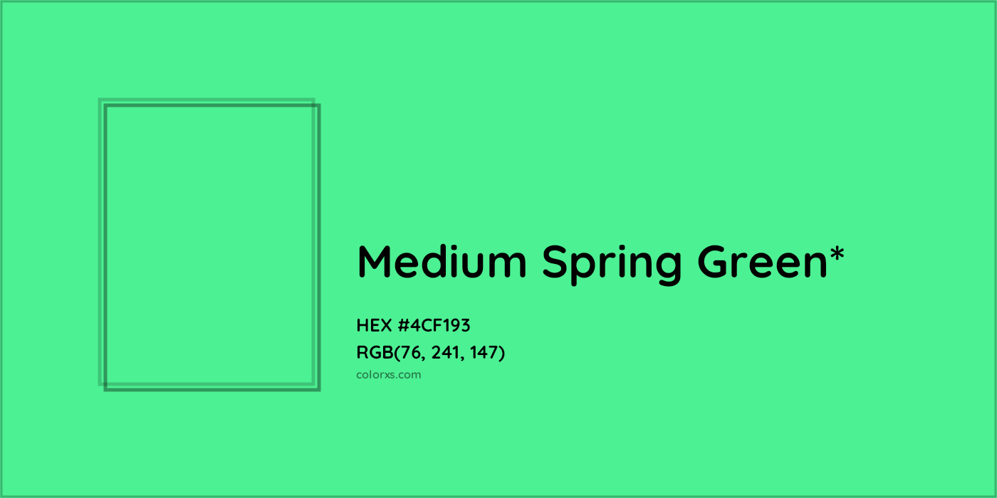 HEX #4CF193 Color Name, Color Code, Palettes, Similar Paints, Images