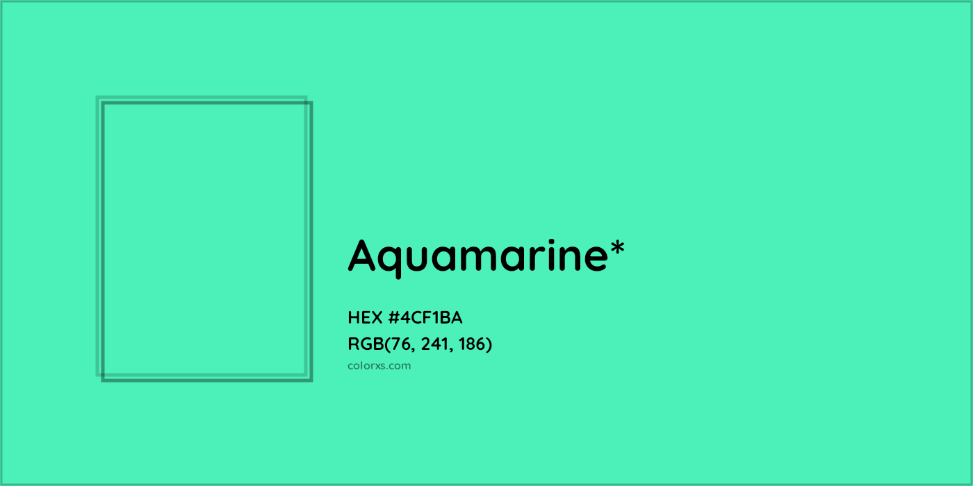 HEX #4CF1BA Color Name, Color Code, Palettes, Similar Paints, Images