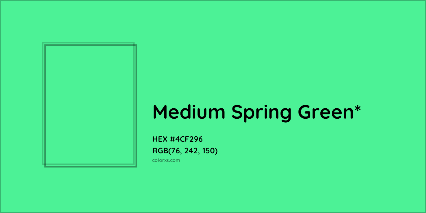 HEX #4CF296 Color Name, Color Code, Palettes, Similar Paints, Images