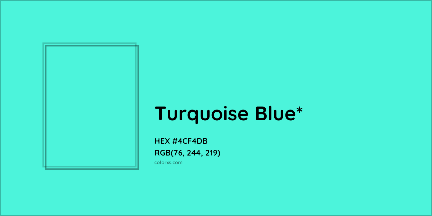 HEX #4CF4DB Color Name, Color Code, Palettes, Similar Paints, Images