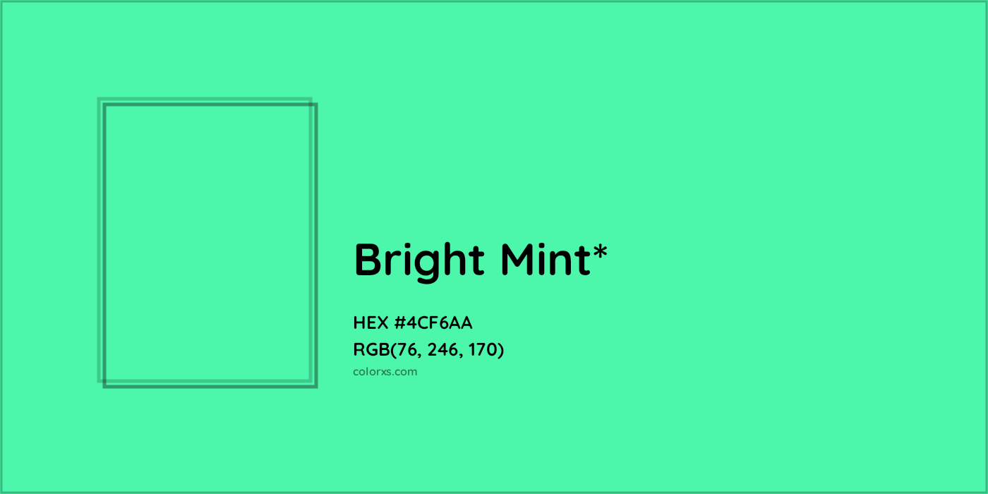 HEX #4CF6AA Color Name, Color Code, Palettes, Similar Paints, Images
