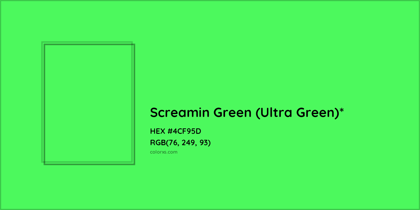 HEX #4CF95D Color Name, Color Code, Palettes, Similar Paints, Images
