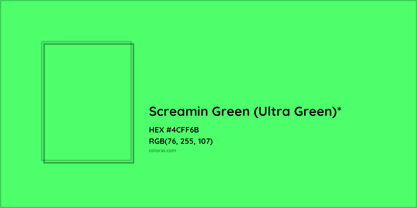 HEX #4CFF6B Color Name, Color Code, Palettes, Similar Paints, Images