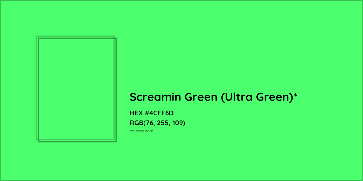 HEX #4CFF6D Color Name, Color Code, Palettes, Similar Paints, Images