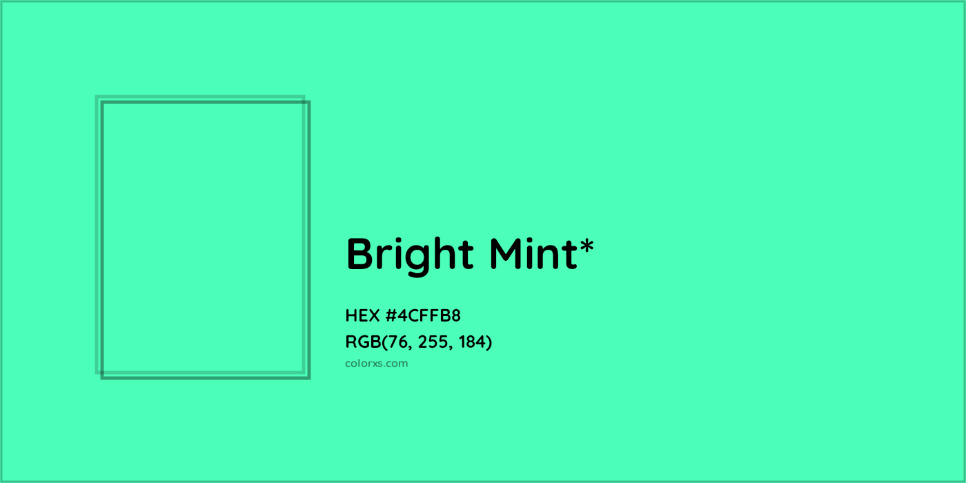 HEX #4CFFB8 Color Name, Color Code, Palettes, Similar Paints, Images