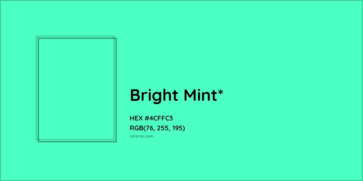 HEX #4CFFC3 Color Name, Color Code, Palettes, Similar Paints, Images
