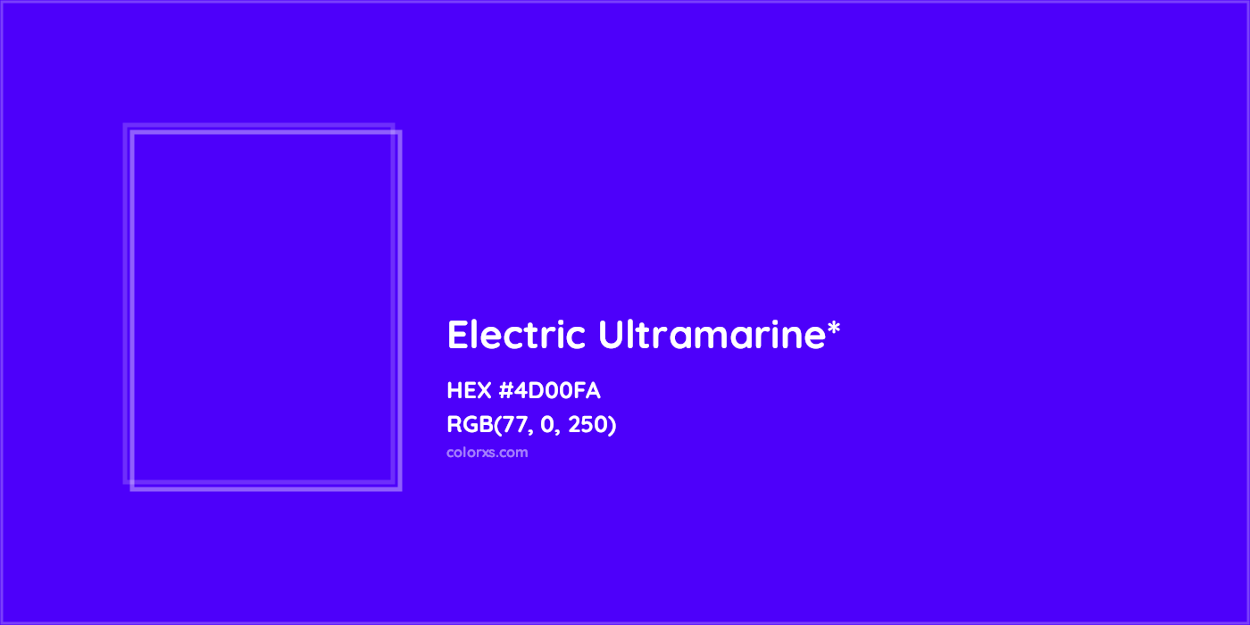 HEX #4D00FA Color Name, Color Code, Palettes, Similar Paints, Images