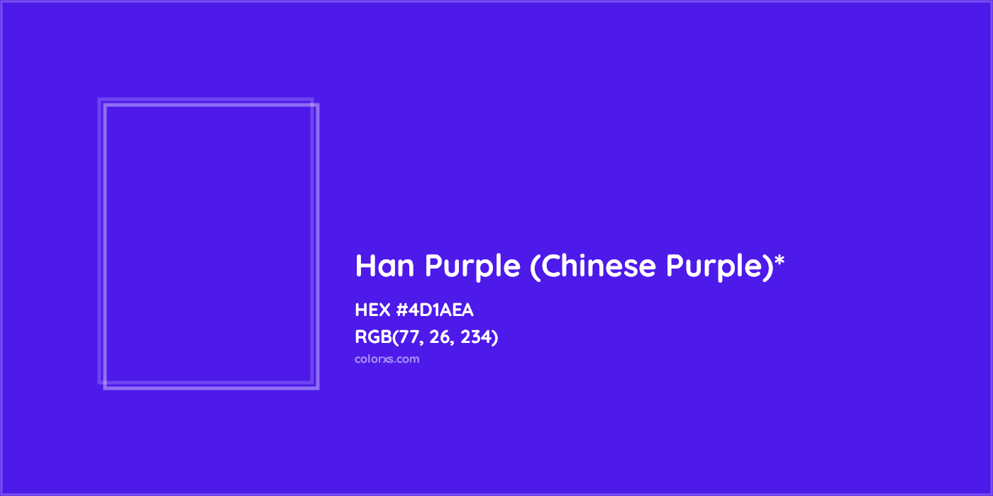 HEX #4D1AEA Color Name, Color Code, Palettes, Similar Paints, Images
