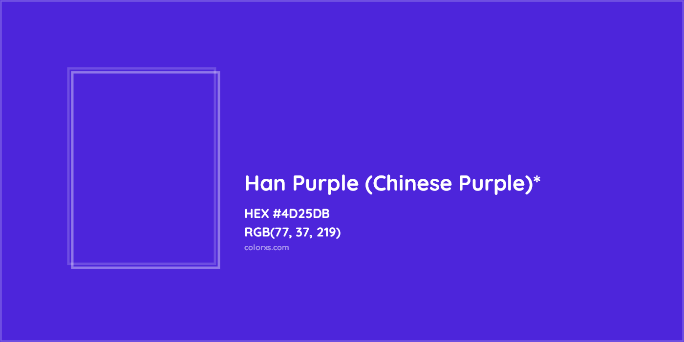 HEX #4D25DB Color Name, Color Code, Palettes, Similar Paints, Images