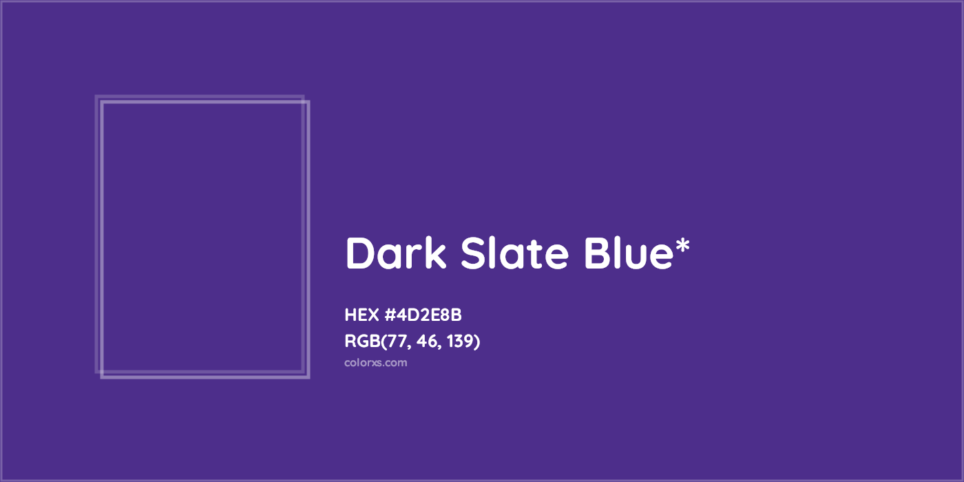 HEX #4D2E8B Color Name, Color Code, Palettes, Similar Paints, Images