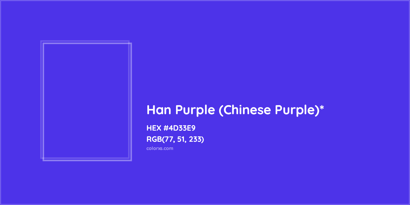 HEX #4D33E9 Color Name, Color Code, Palettes, Similar Paints, Images