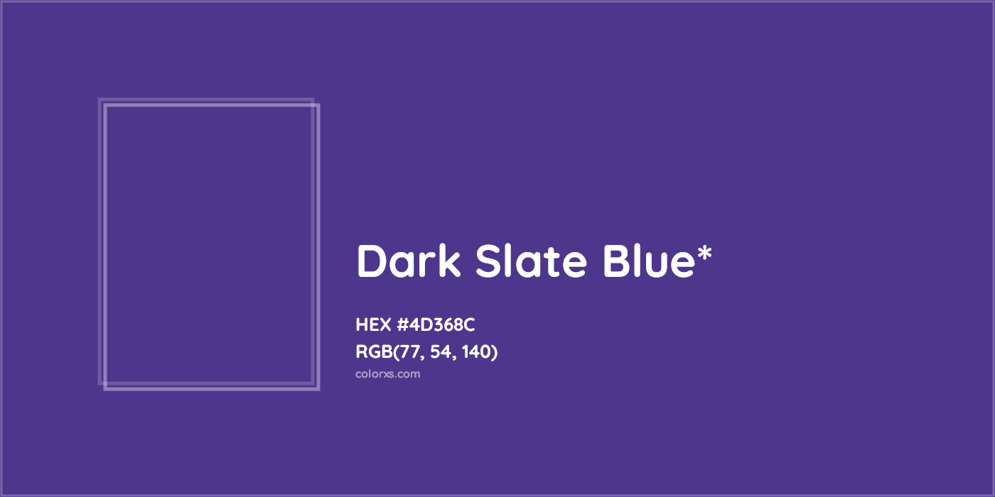 HEX #4D368C Color Name, Color Code, Palettes, Similar Paints, Images