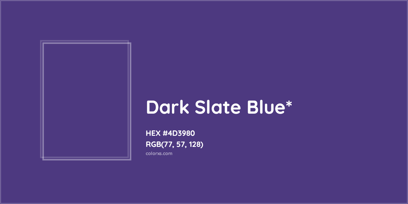 HEX #4D3980 Color Name, Color Code, Palettes, Similar Paints, Images