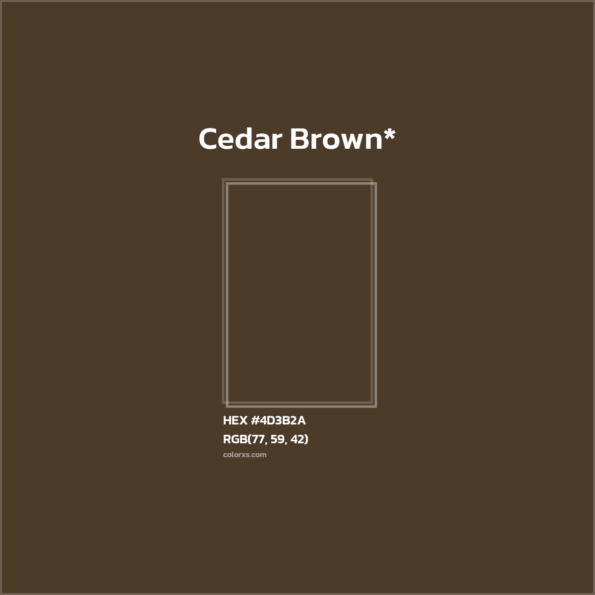 HEX #4D3B2A Color Name, Color Code, Palettes, Similar Paints, Images