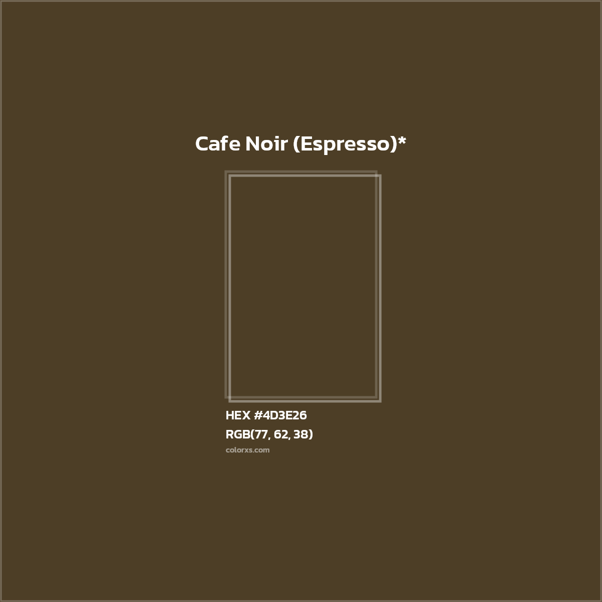 HEX #4D3E26 Color Name, Color Code, Palettes, Similar Paints, Images