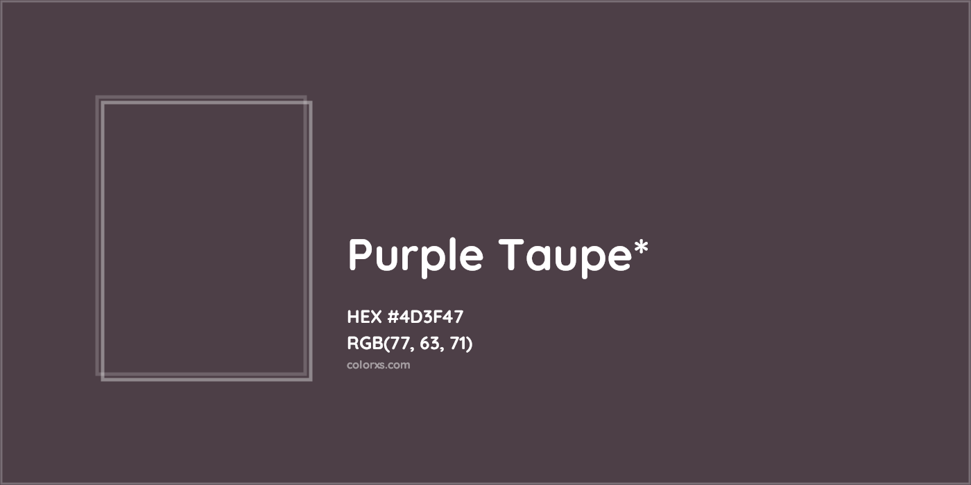 HEX #4D3F47 Color Name, Color Code, Palettes, Similar Paints, Images