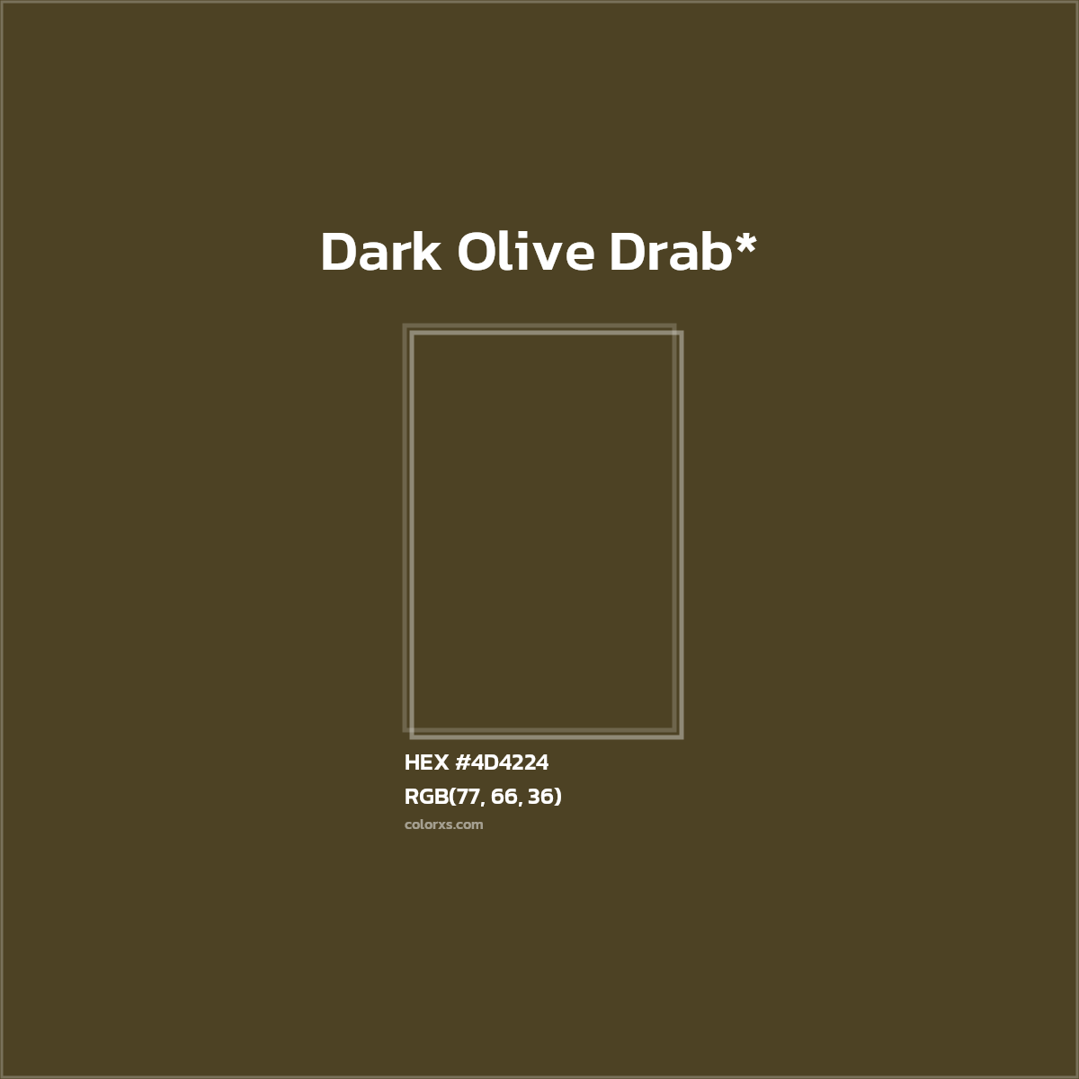 HEX #4D4224 Color Name, Color Code, Palettes, Similar Paints, Images