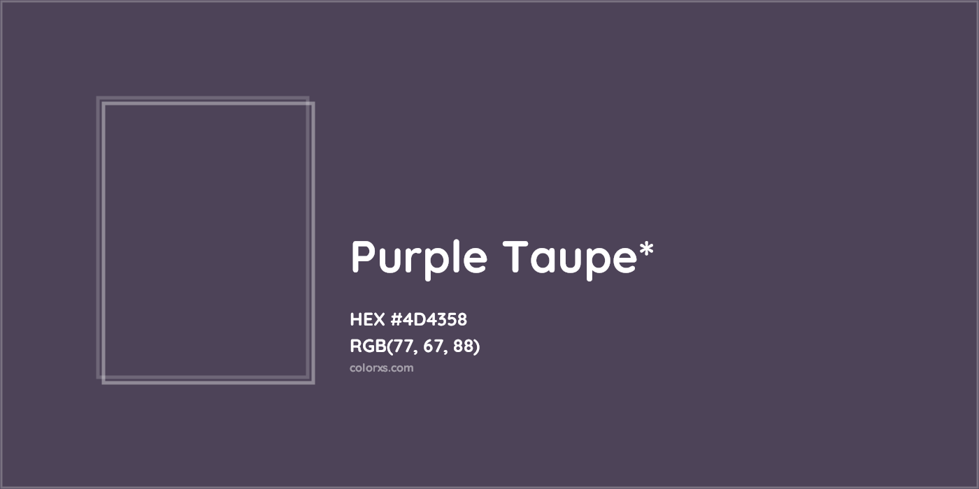 HEX #4D4358 Color Name, Color Code, Palettes, Similar Paints, Images