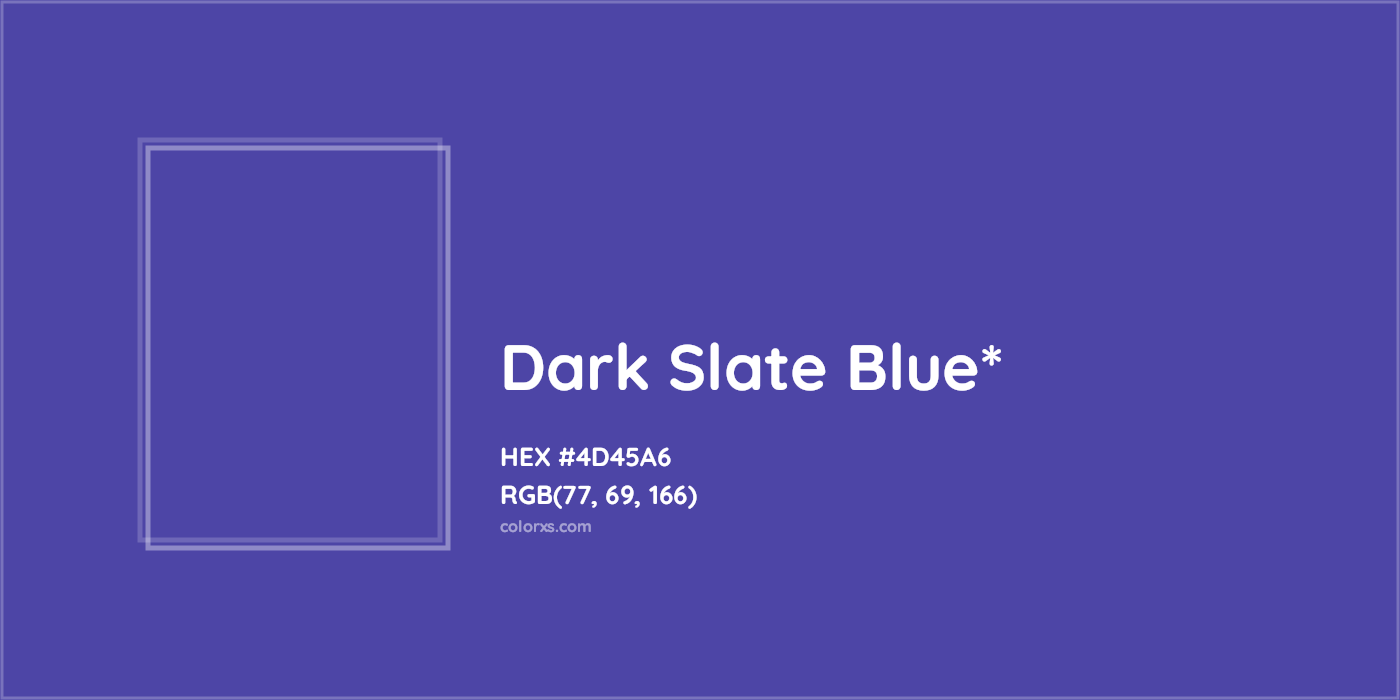 HEX #4D45A6 Color Name, Color Code, Palettes, Similar Paints, Images