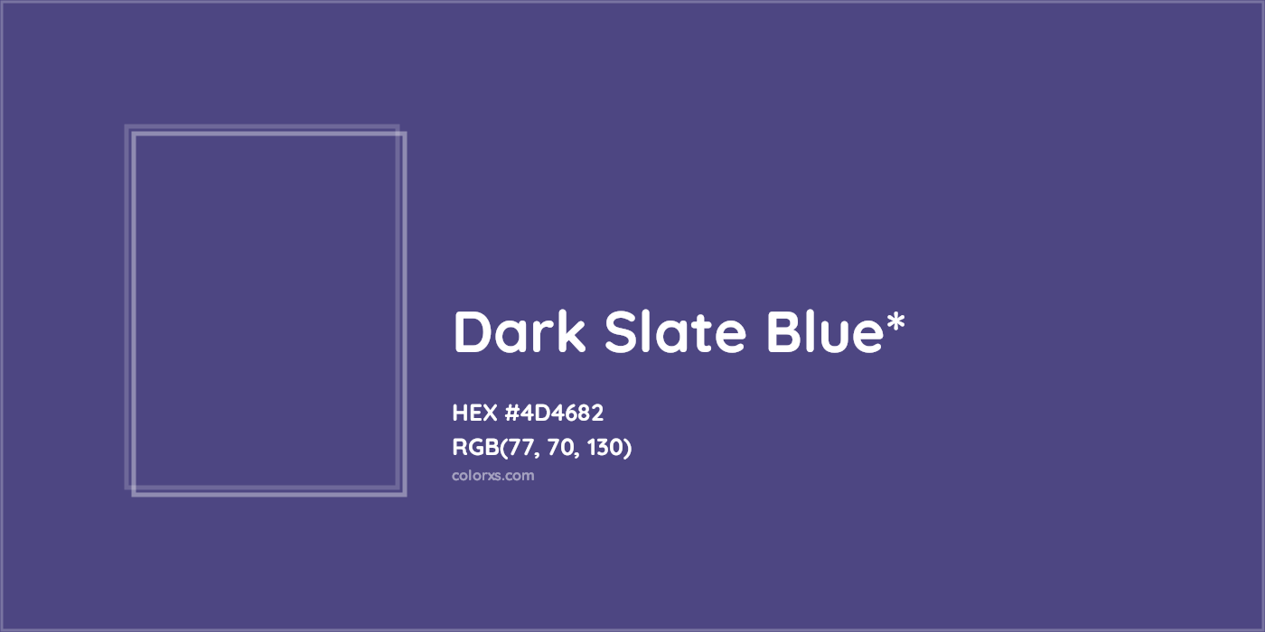 HEX #4D4682 Color Name, Color Code, Palettes, Similar Paints, Images