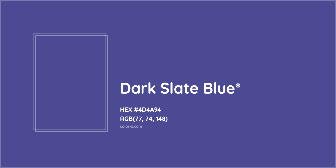 HEX #4D4A94 Color Name, Color Code, Palettes, Similar Paints, Images