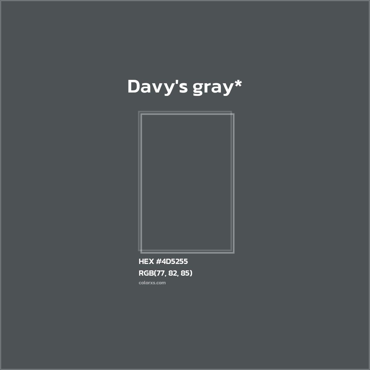 HEX #4D5255 Color Name, Color Code, Palettes, Similar Paints, Images