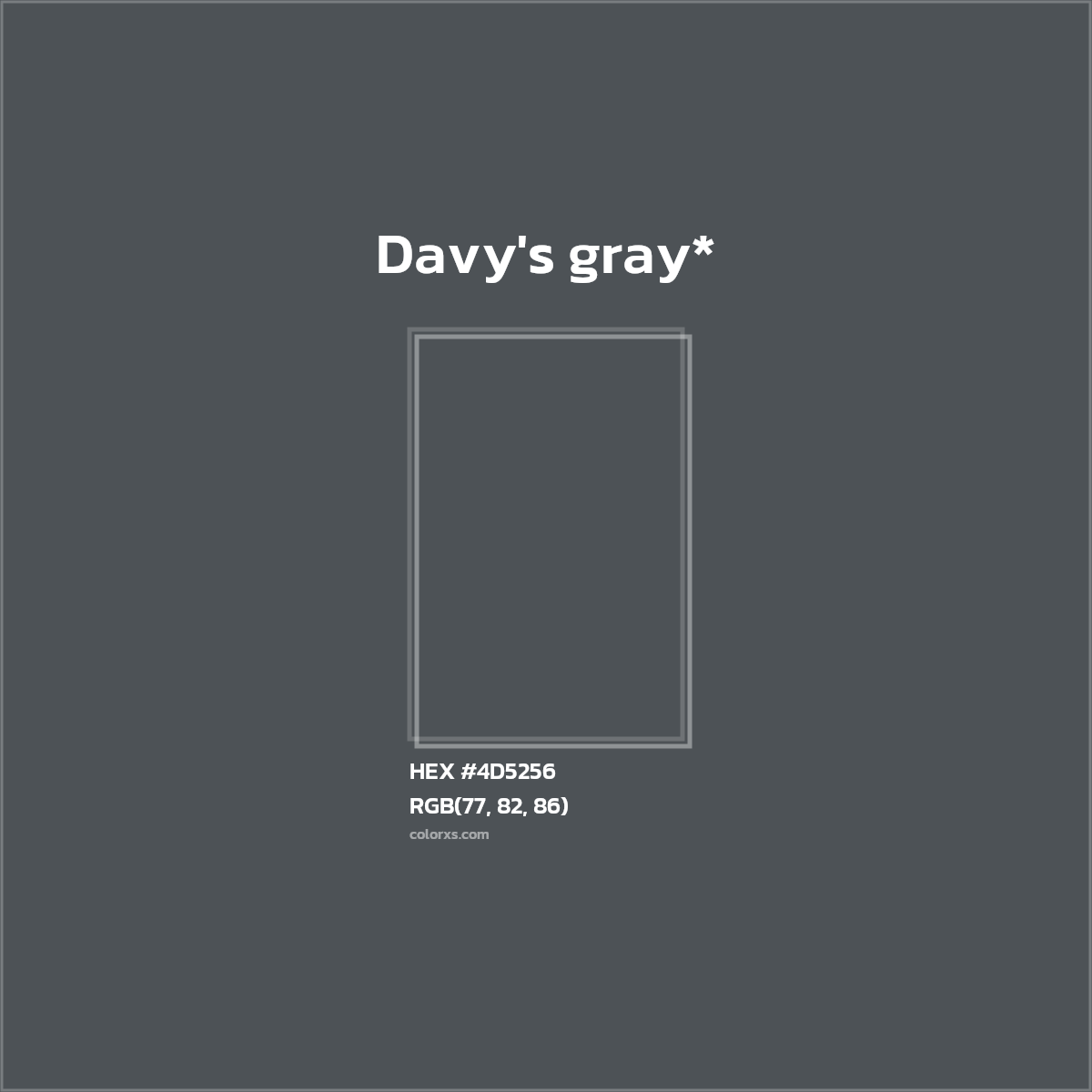 HEX #4D5256 Color Name, Color Code, Palettes, Similar Paints, Images