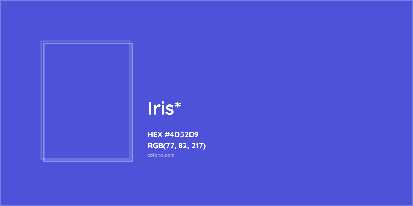HEX #4D52D9 Color Name, Color Code, Palettes, Similar Paints, Images