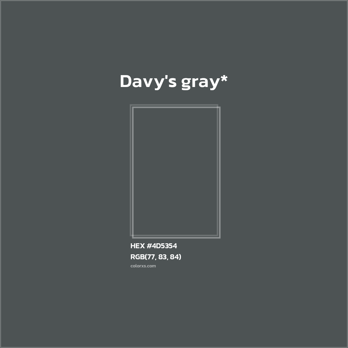 HEX #4D5354 Color Name, Color Code, Palettes, Similar Paints, Images