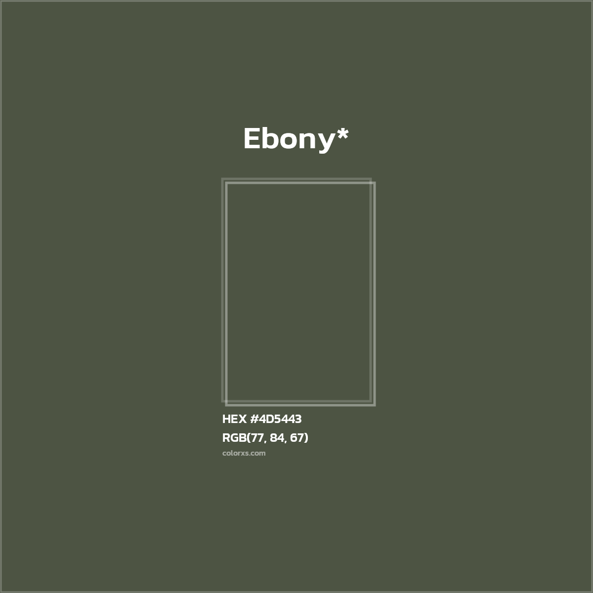 HEX #4D5443 Color Name, Color Code, Palettes, Similar Paints, Images